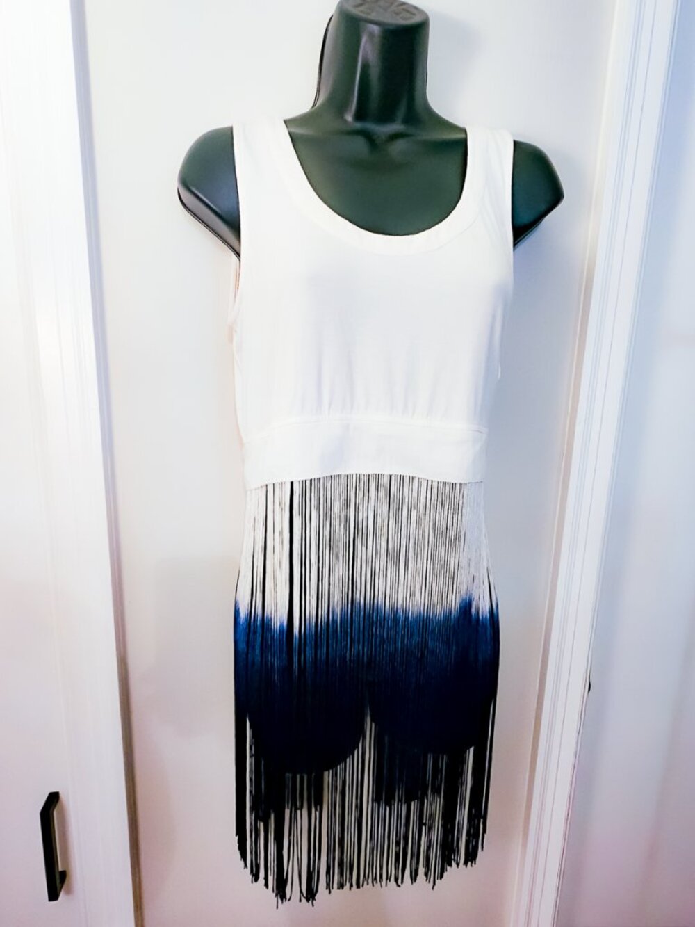 Bebe Ombré Fringe Crop Tank 2000s boho festival style - Picture 11 of 12